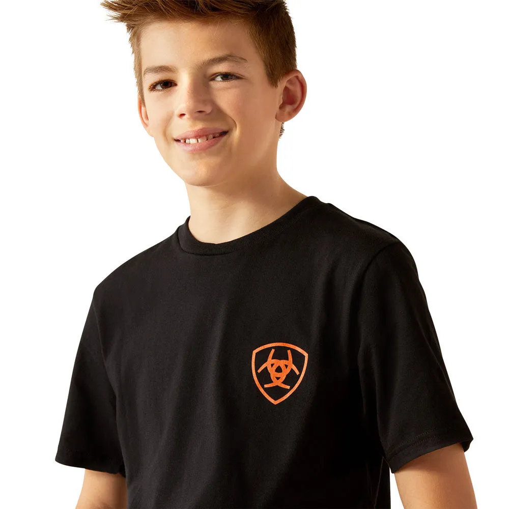 10054012 Ariat Boys' Ariat Outdoor Game Short Sleeve T-Shirt - Black