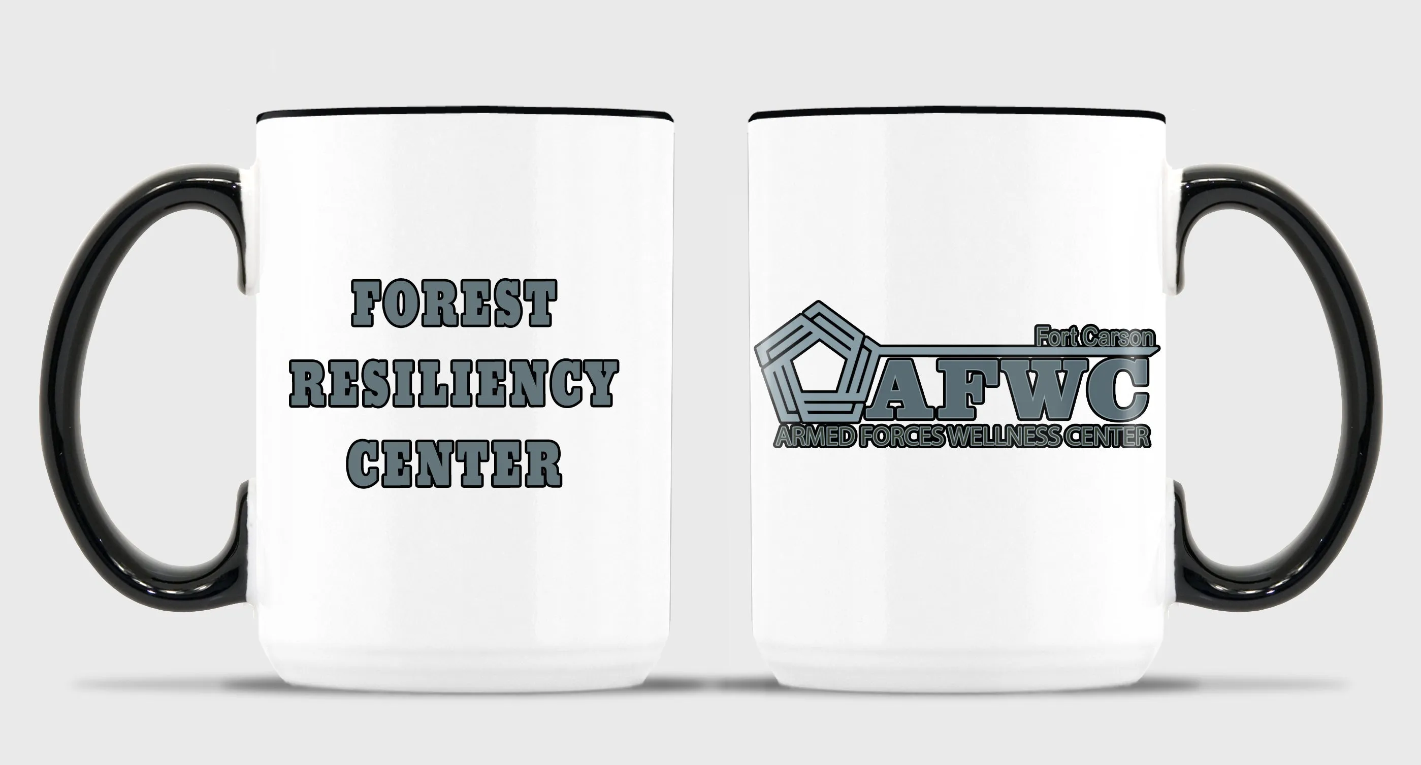 15 oz Coffee Mug- All White or White with Black Trim