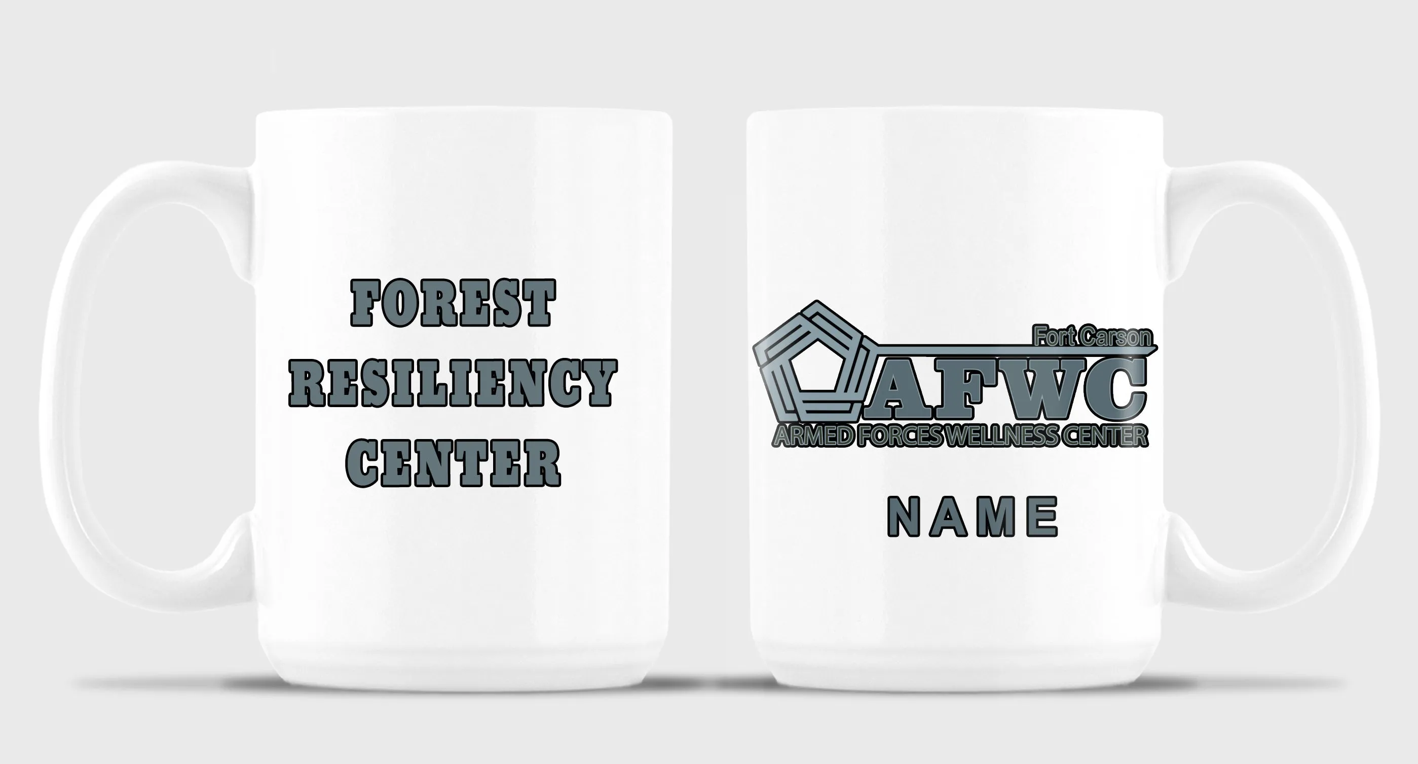 15 oz Coffee Mug- All White or White with Black Trim