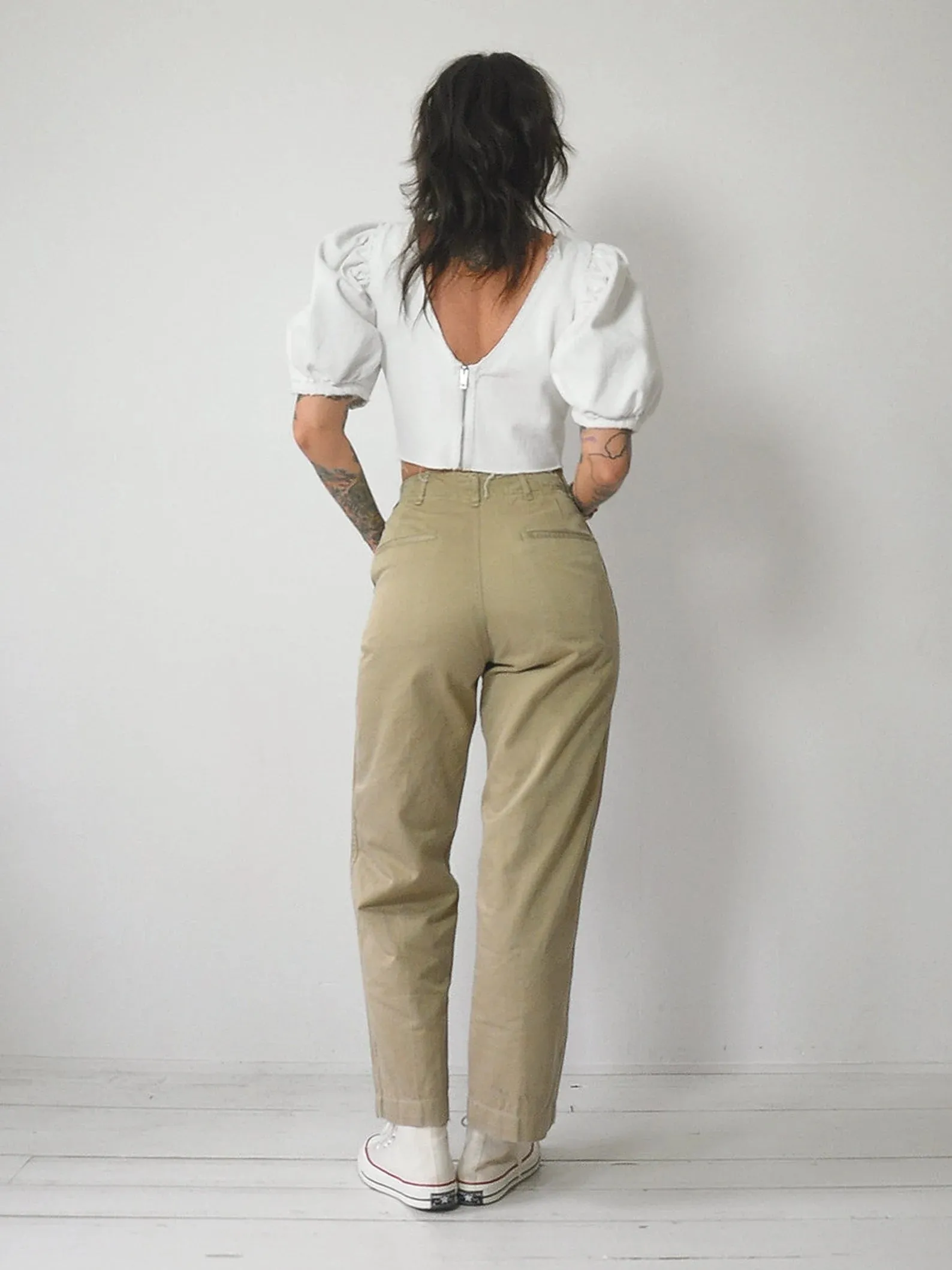 1940's Khaki Military Pants (2 pairs)