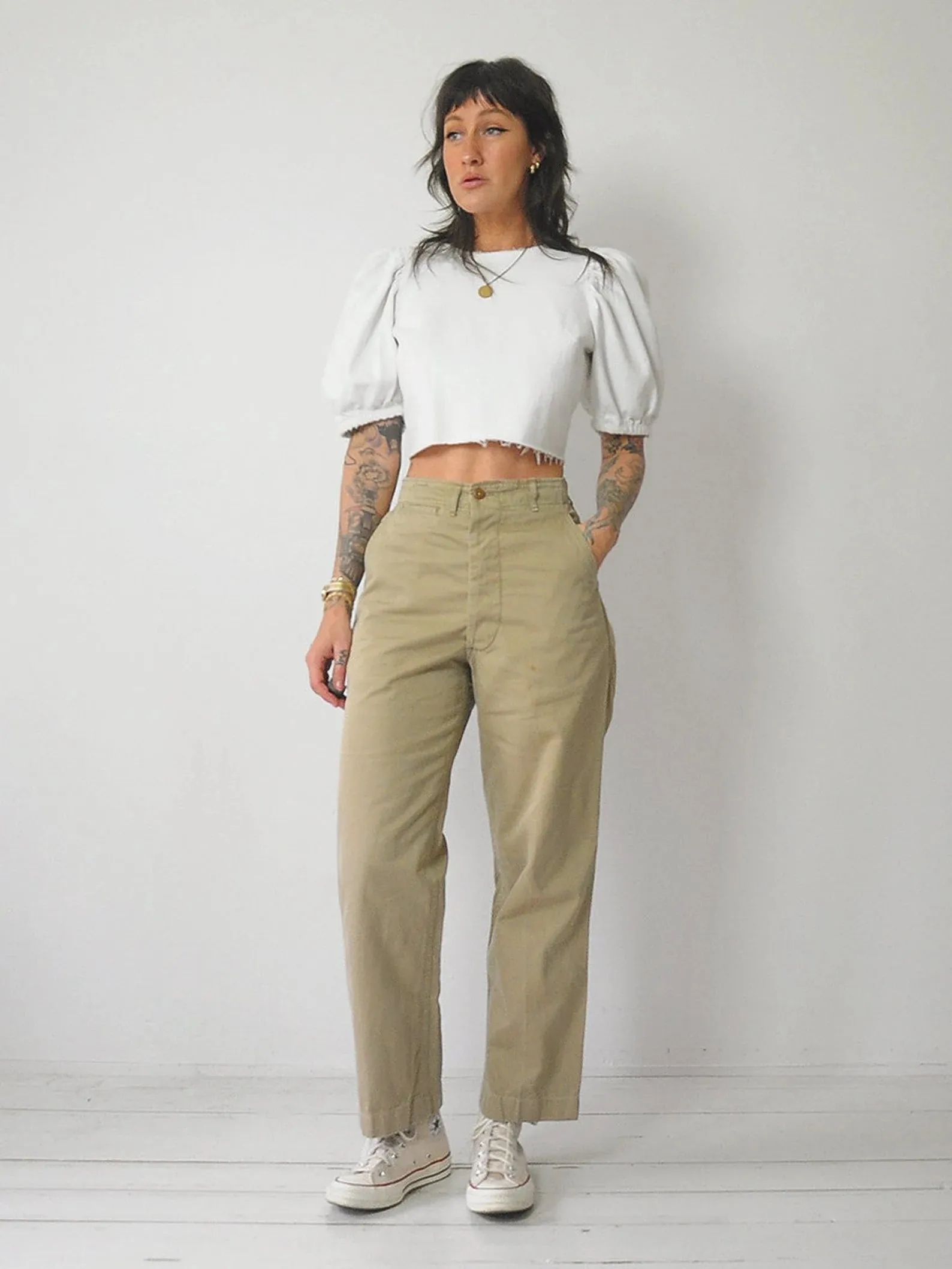 1940's Khaki Military Pants (2 pairs)