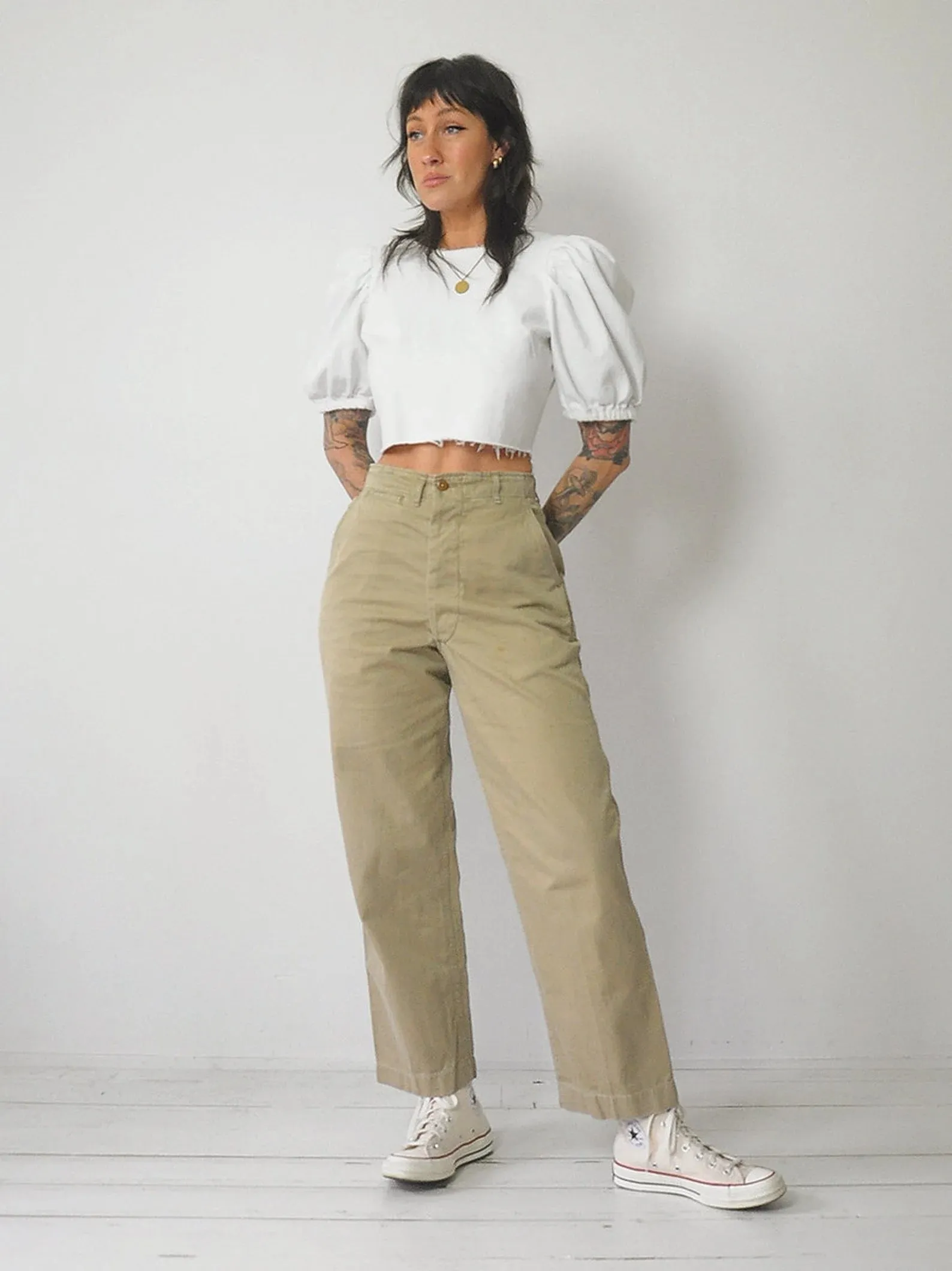 1940's Khaki Military Pants (2 pairs)