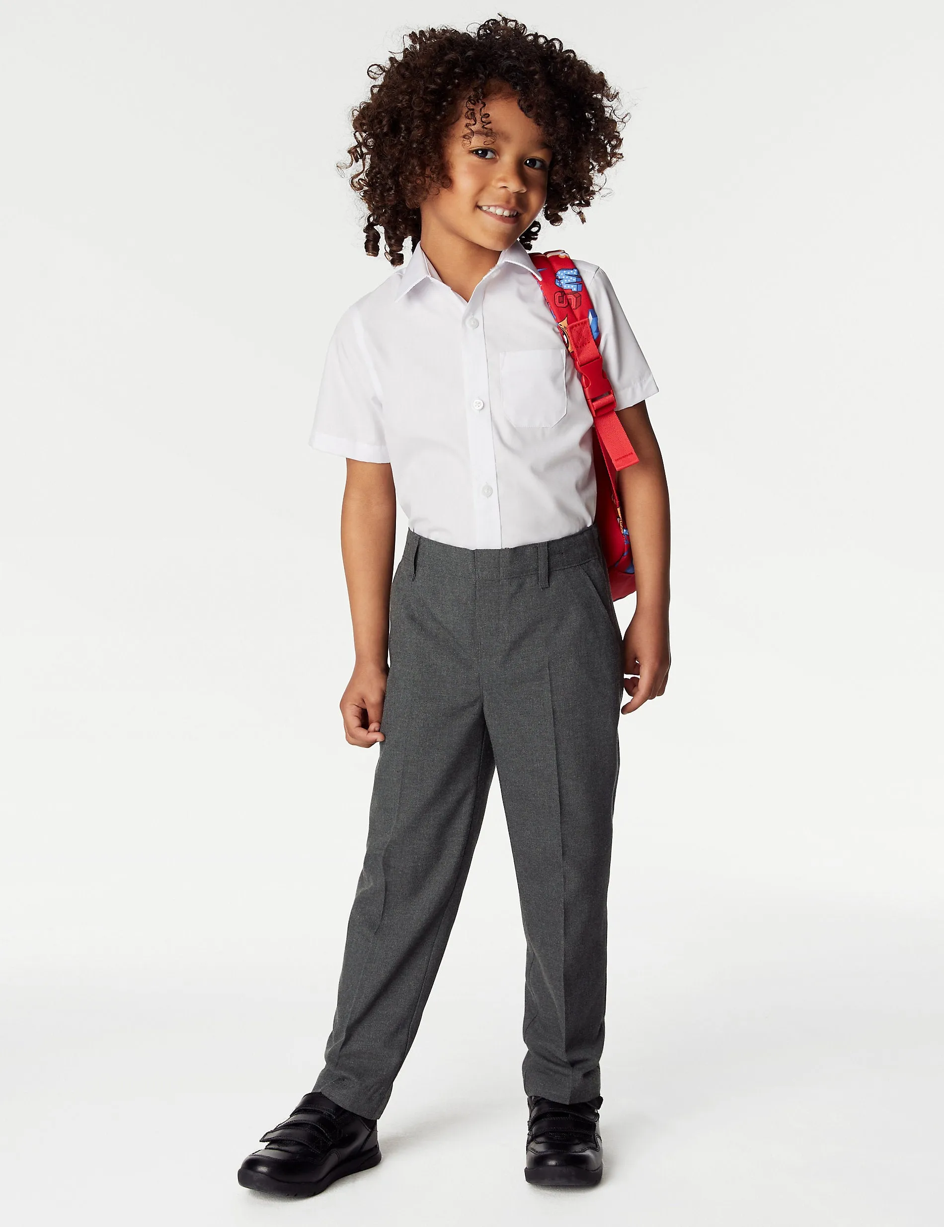 2 pairs of light school trousers for boys (3-18 years) Marks & Spencer, gray