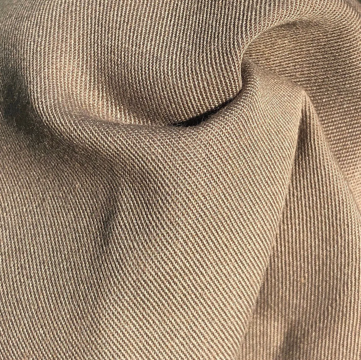 60" Rayon Blend Twill 6.5 OZ Khaki Apparel Woven Fabric By the Yard