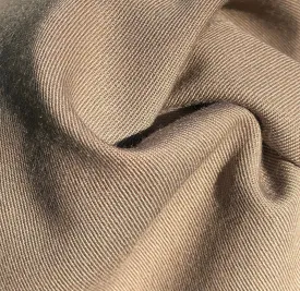 60" Rayon Blend Twill 6.5 OZ Khaki Apparel Woven Fabric By the Yard