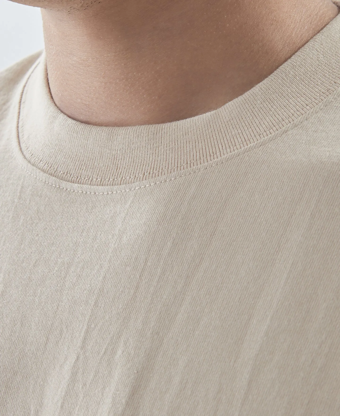 9.3 oz Cotton Oversize Tubular Pocket T-Shirt - Apricot