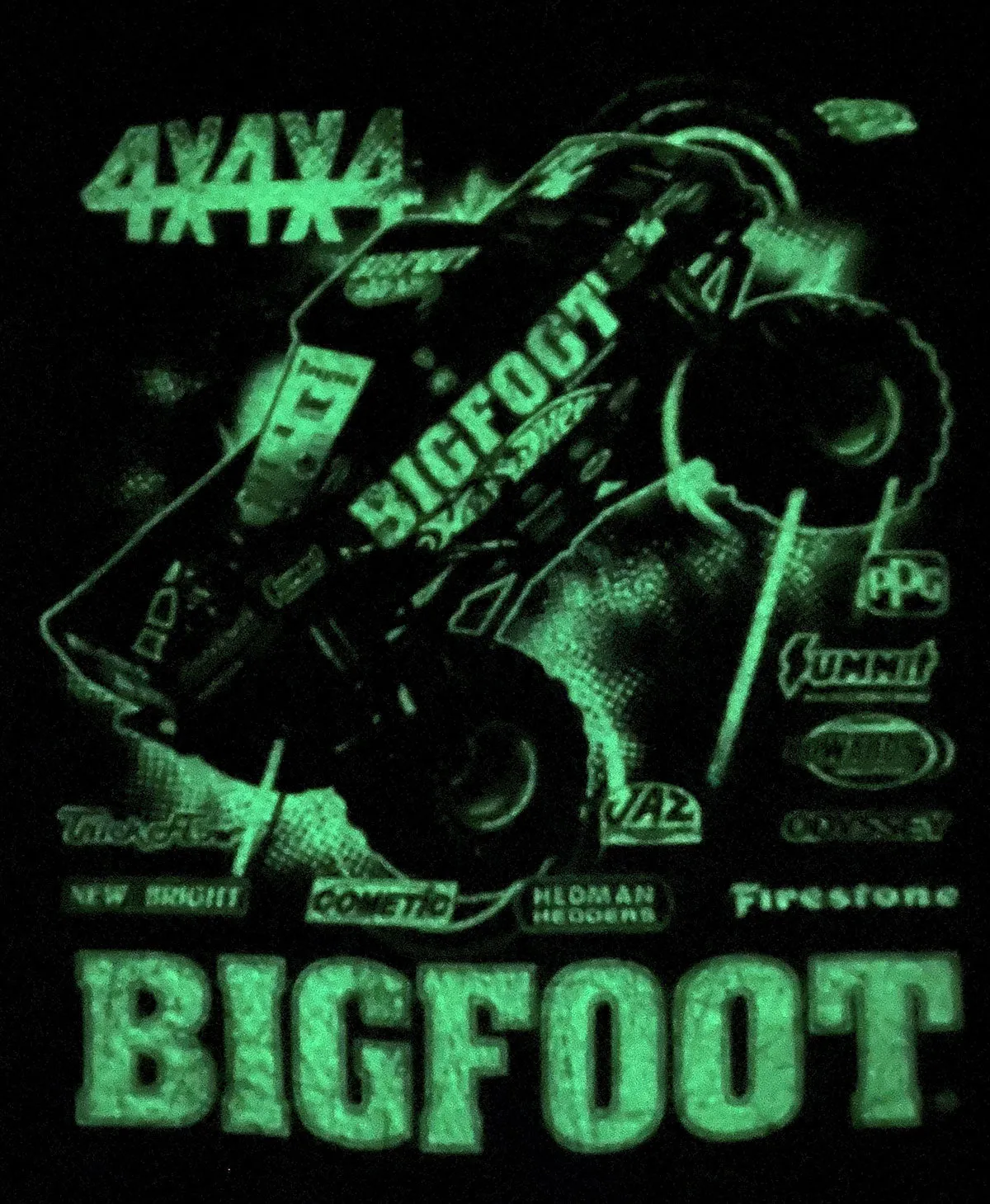 Adult BIGFOOT T-Shirt with Glow-In-The-Dark Lettering