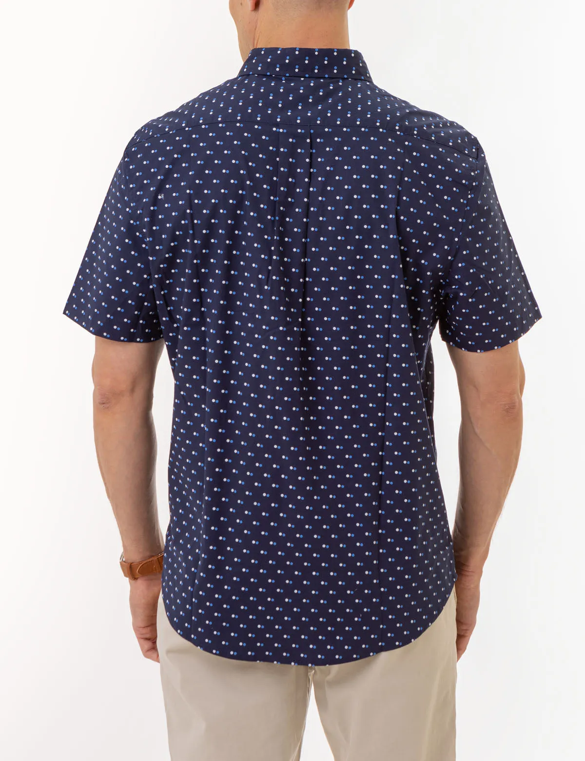 ALL OVER DOUBLE DOT PRINT SHORT SLEEVE SHIRT