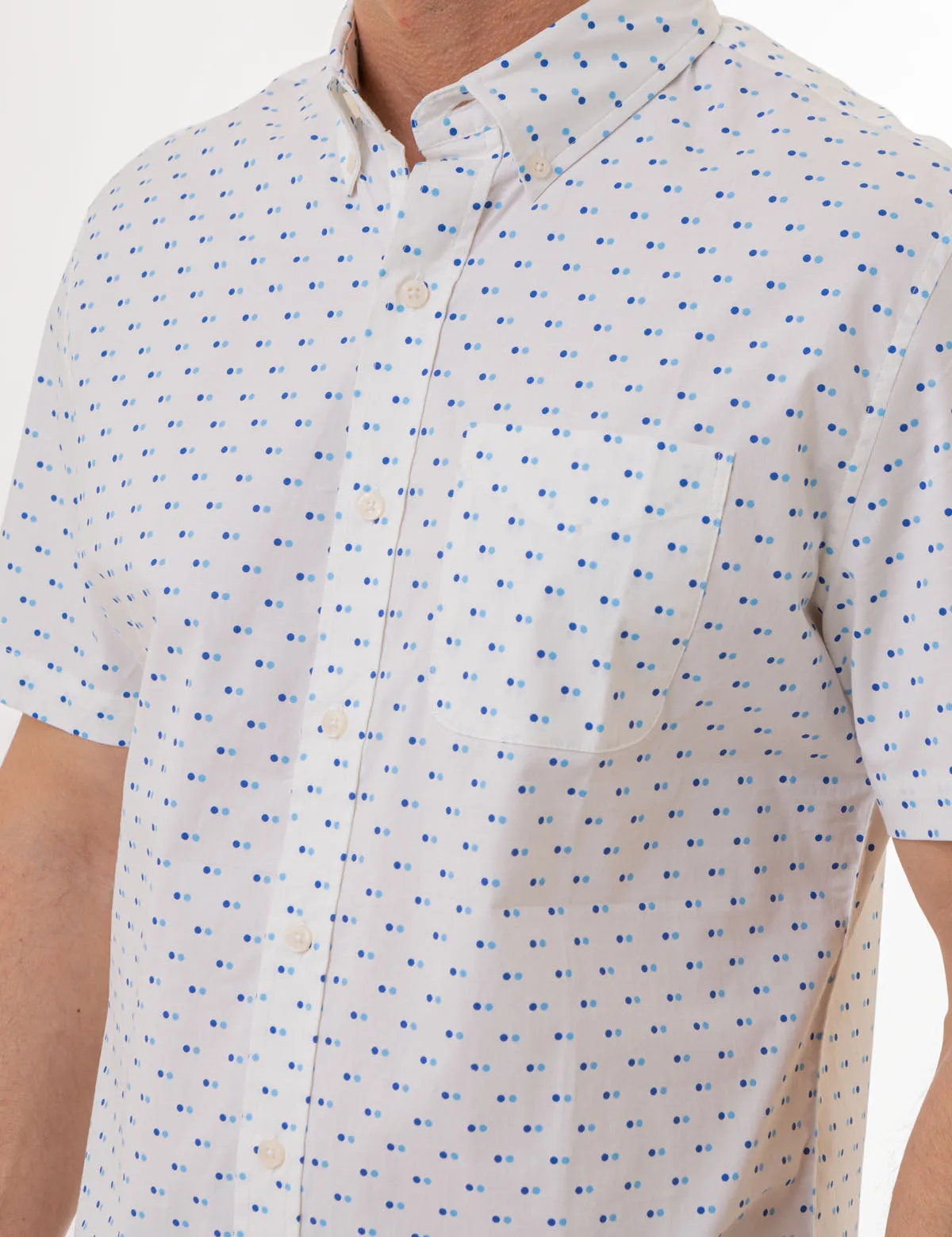 ALL OVER DOUBLE DOT PRINT SHORT SLEEVE SHIRT