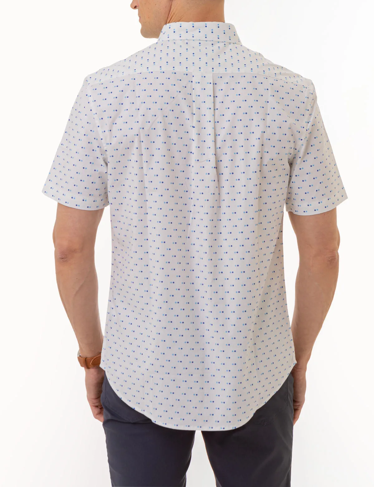 ALL OVER DOUBLE DOT PRINT SHORT SLEEVE SHIRT