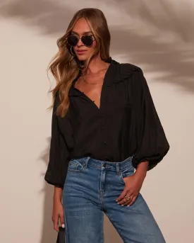 Alyona Ruffle Mock Neck Top