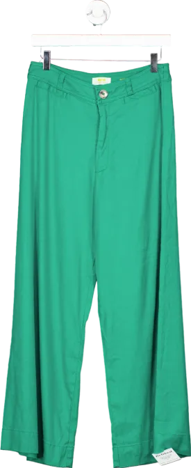 ANTHROPOLOGIE Maeve Green Wide Leg Trousers Size W30