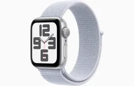 Apple Watch SE GPS 44Mm, Silver Aluminium Case with Blue Cloud