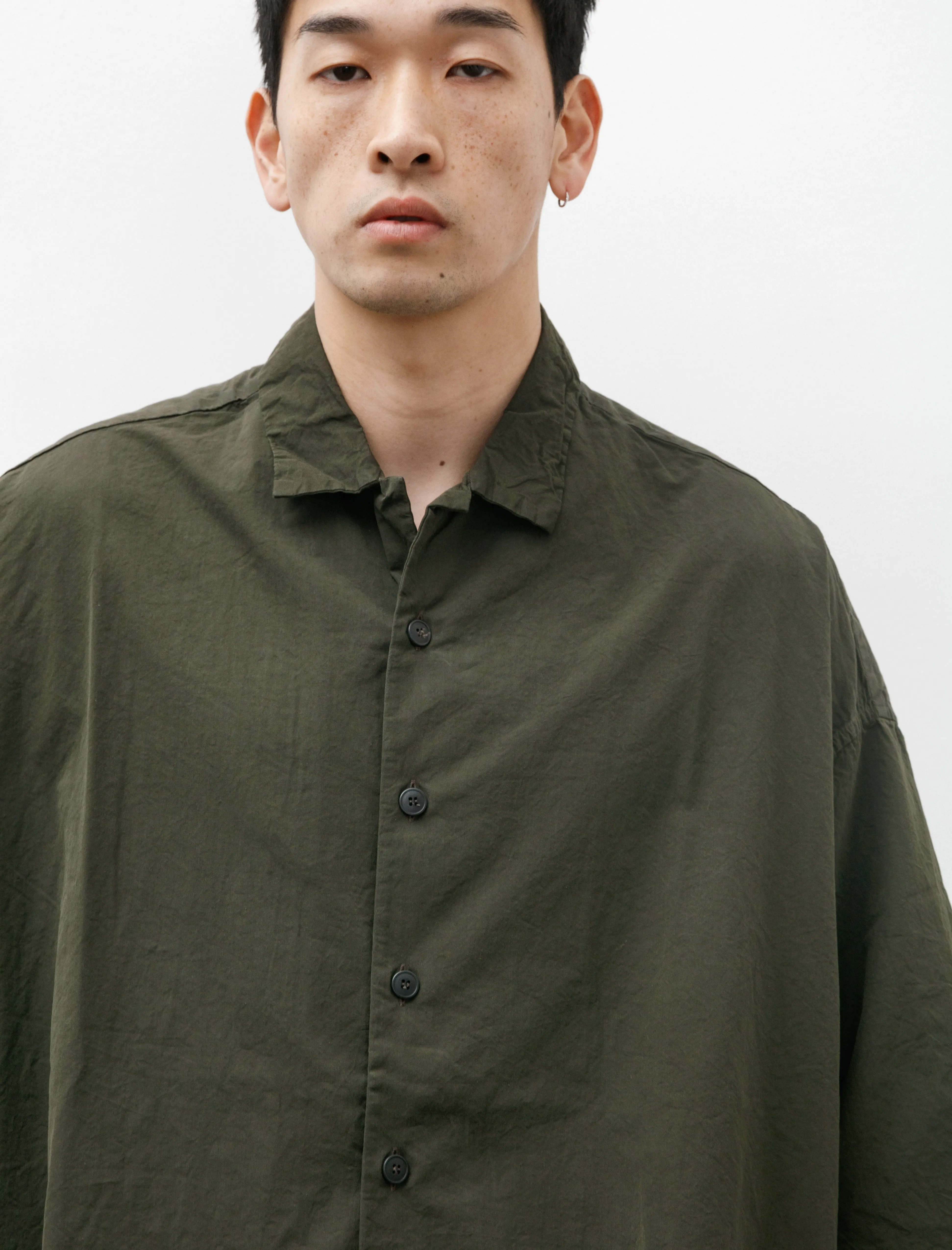 April Shirt Paper Cotton Dark Khaki