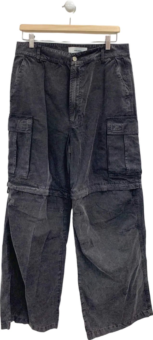 Arcana Black Cargo Trousers UK w32