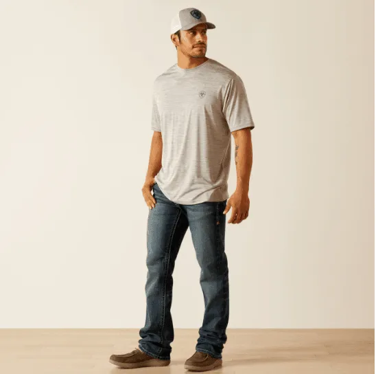 Ariat Men's Light Grey Heather Charger Spirited Tee 10048579