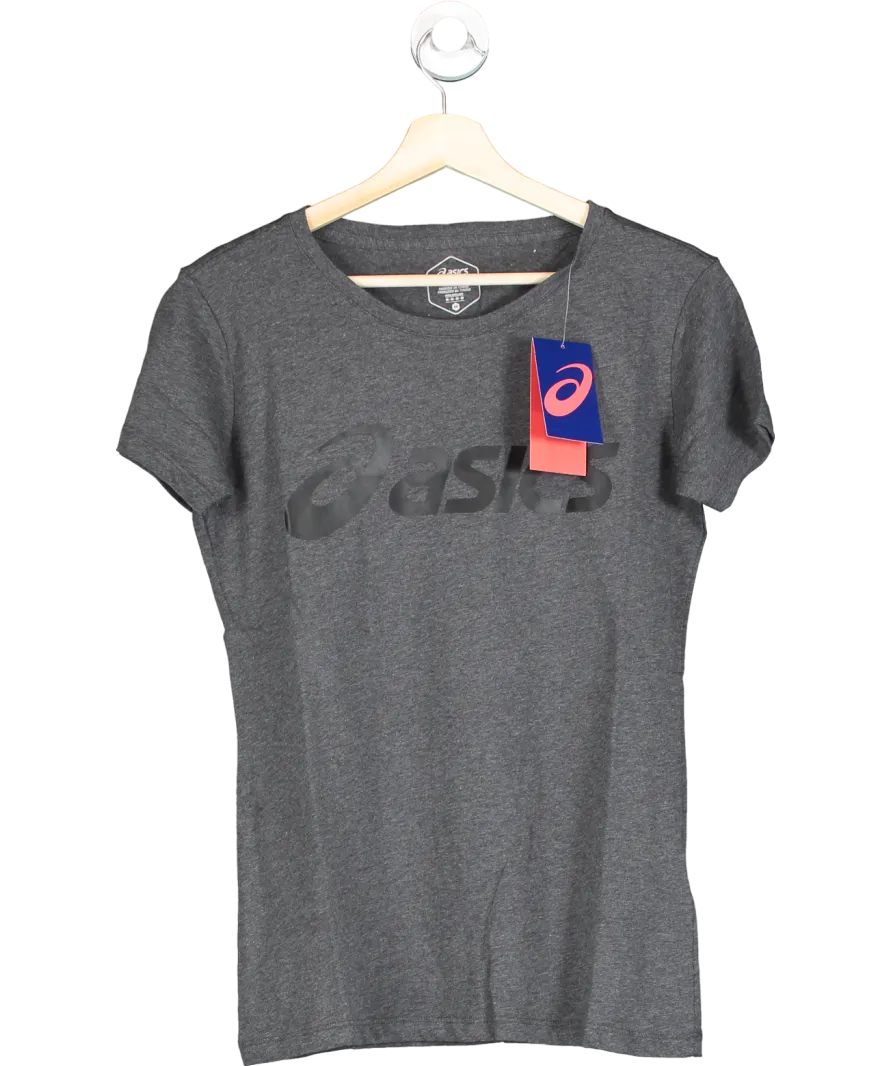 asics Dark Grey Heather Sport Logo Tee UK M