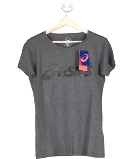 asics Dark Grey Heather Sport Logo Tee UK M