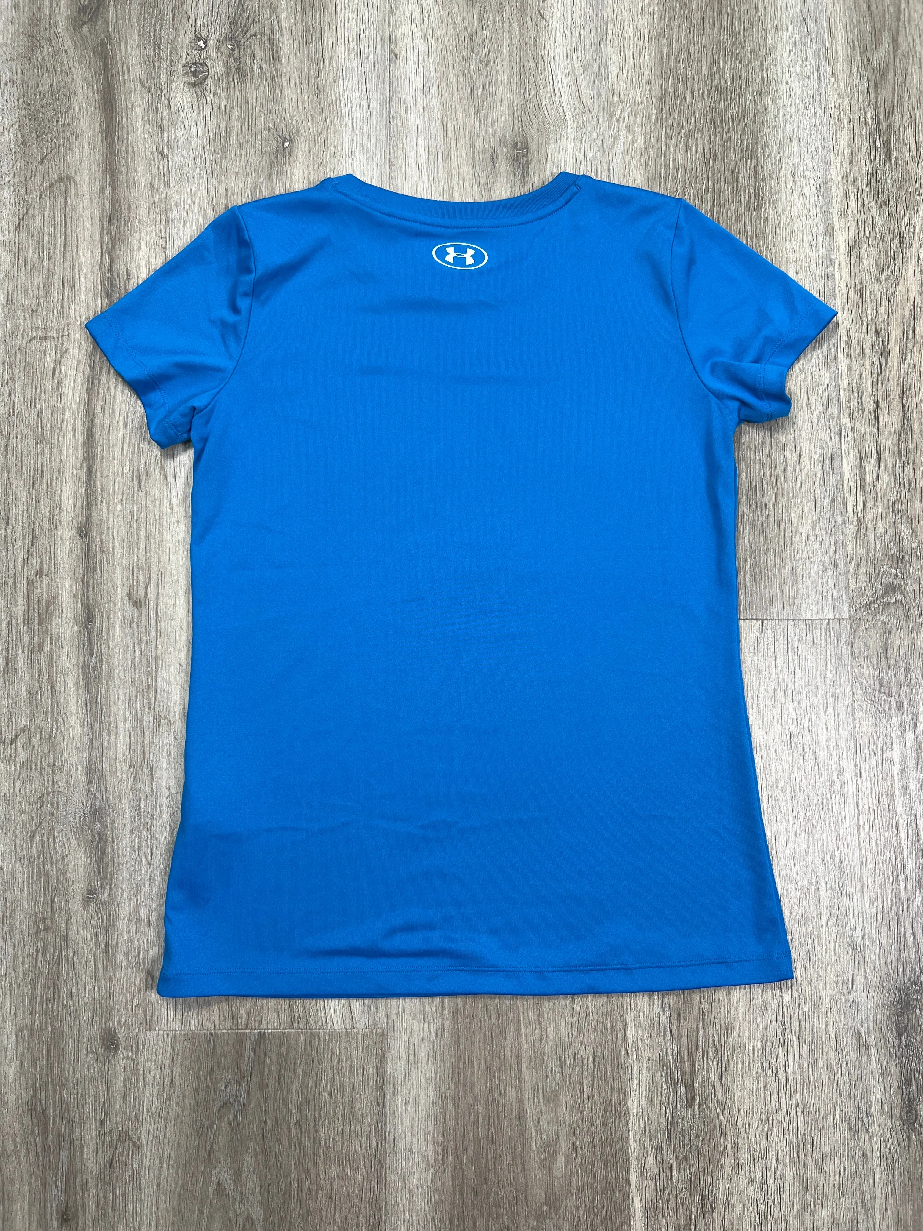 Athletic Top Short Sleeve By Under Armour In Blue, Size: Xs