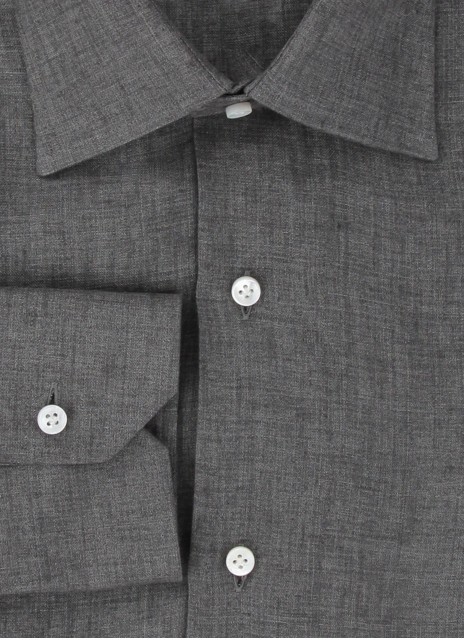 Barba Napoli Dark Gray Shirt - Slim