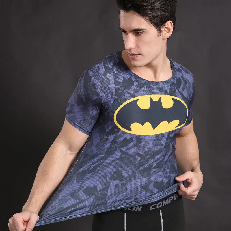 BATMAN Short Sleeve Compression Shirt for Men