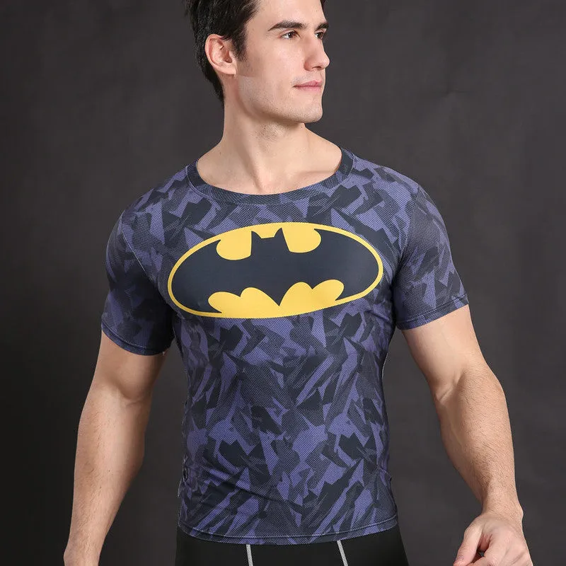 BATMAN Short Sleeve Compression Shirt for Men