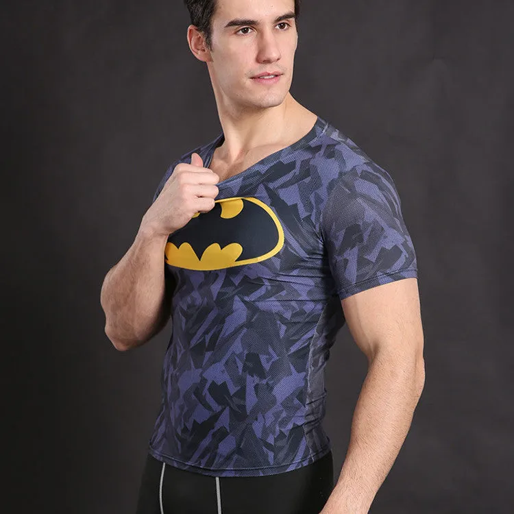 BATMAN Short Sleeve Compression Shirt for Men