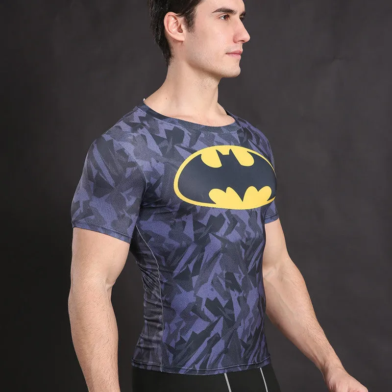 BATMAN Short Sleeve Compression Shirt for Men