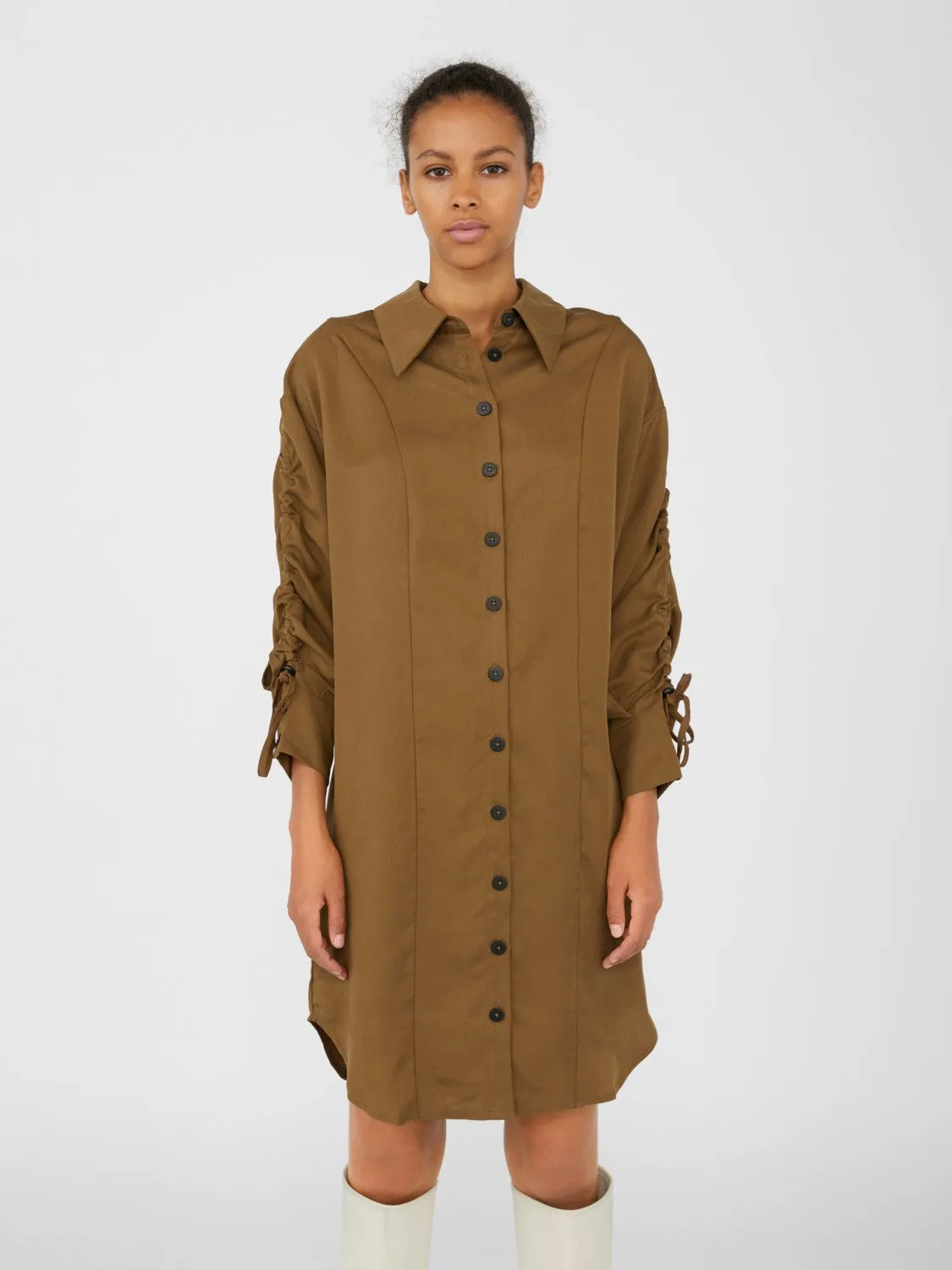 Becky Shirt Dress (Khaki)