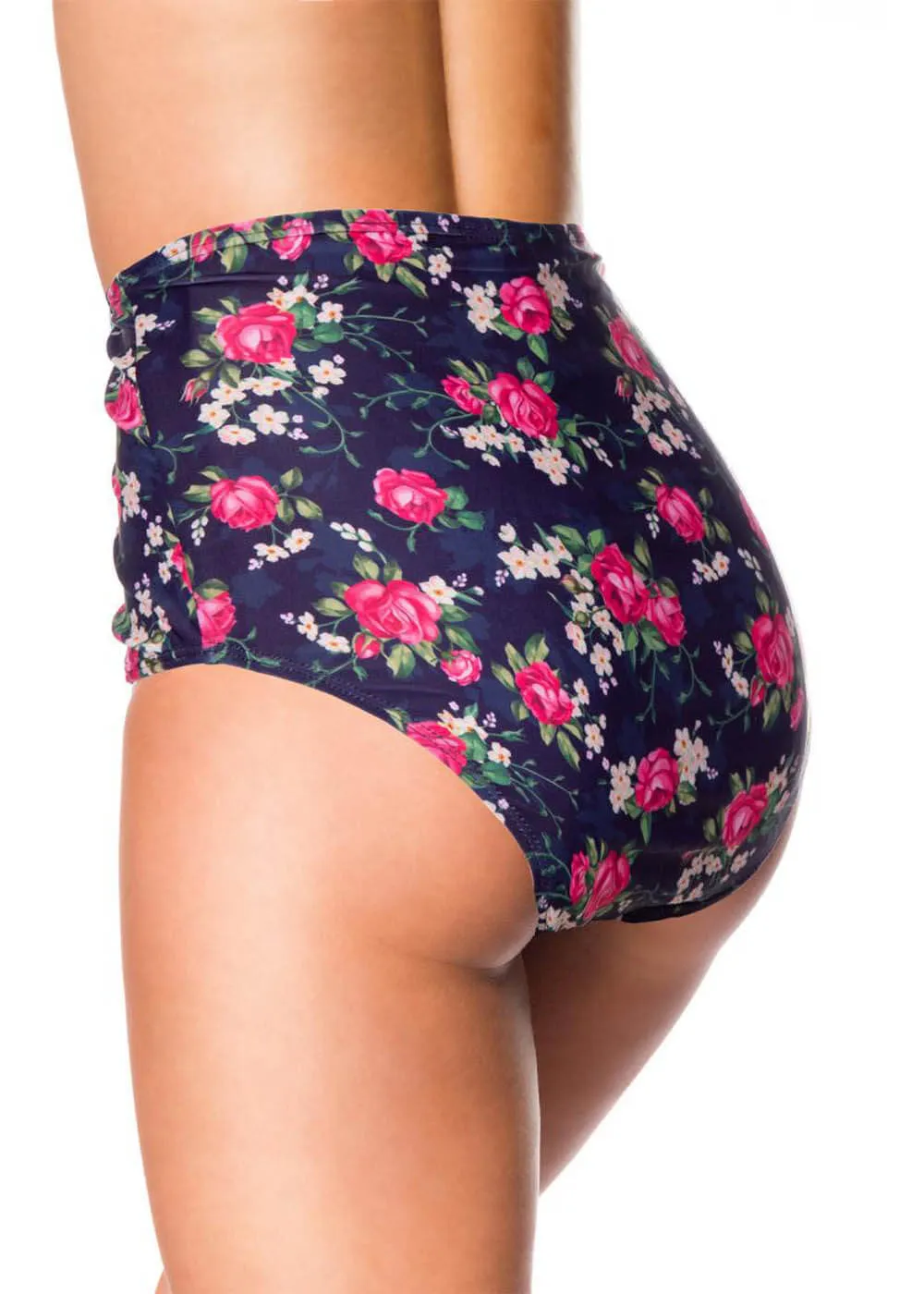 Belsira Vintage Flowers Bikini Pants Blue