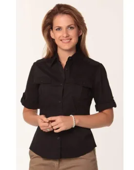 BENCHMARK Women's Short Sleeve Military Shirt M8911