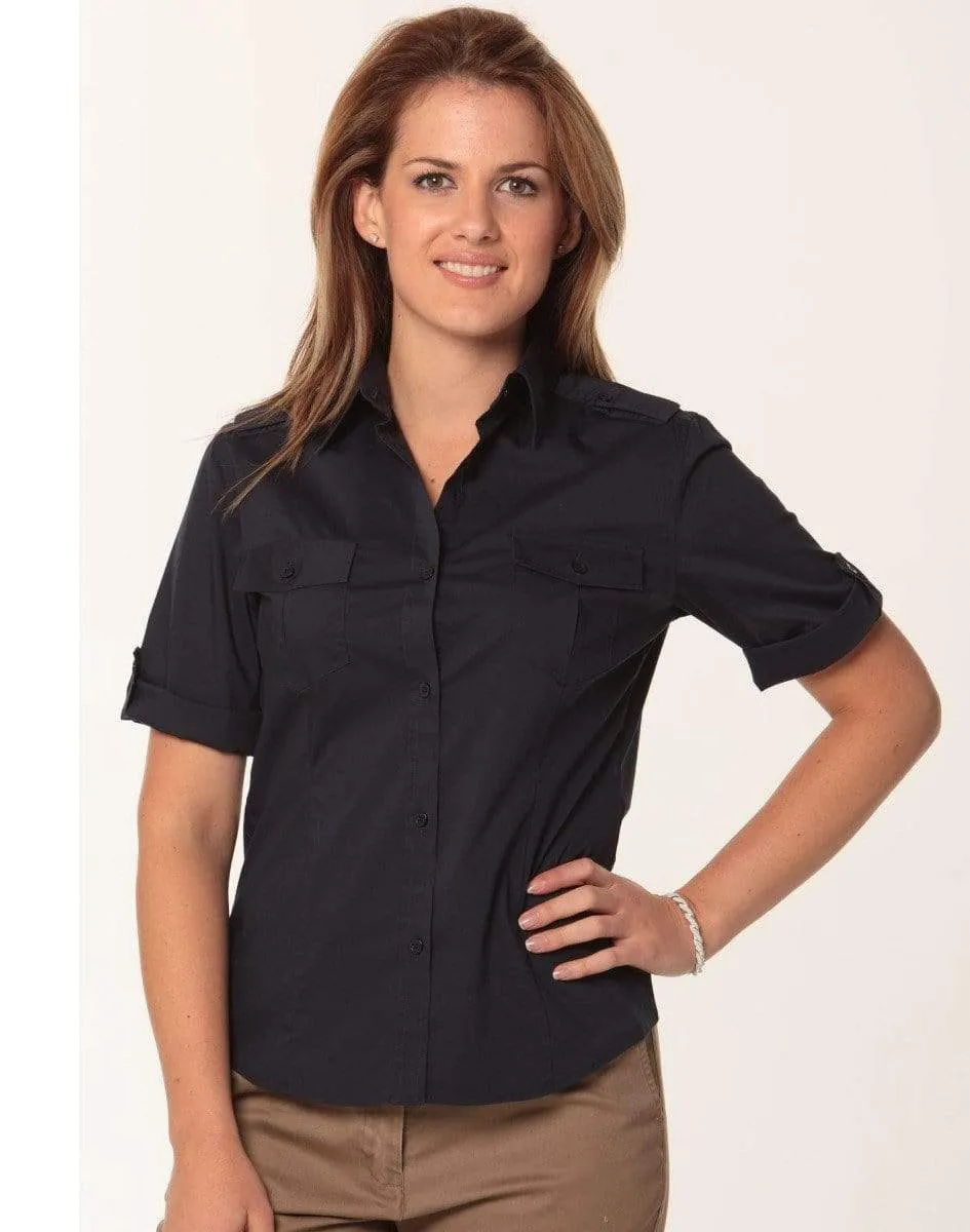 BENCHMARK Women's Short Sleeve Military Shirt M8911