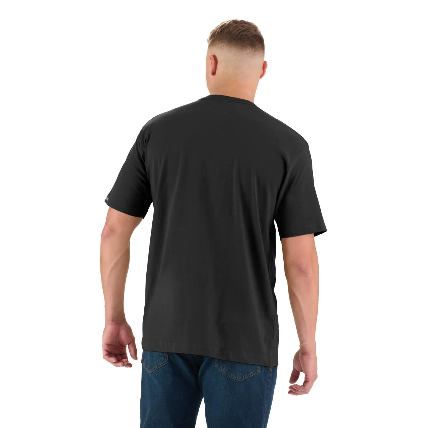 Berne Mens Black 100% Cotton Heavyweight Pocket Tee S/S