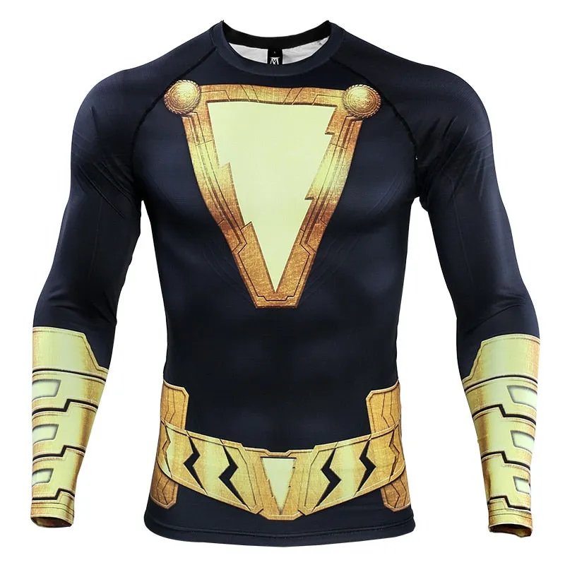 BLACK ADAM Long Sleeve Compression Shirt