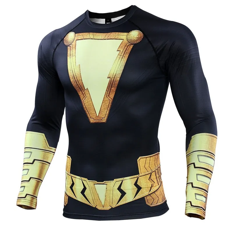 BLACK ADAM Long Sleeve Compression Shirt