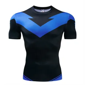 Blue NIGHTWING Short Sleeve Compression Shirt