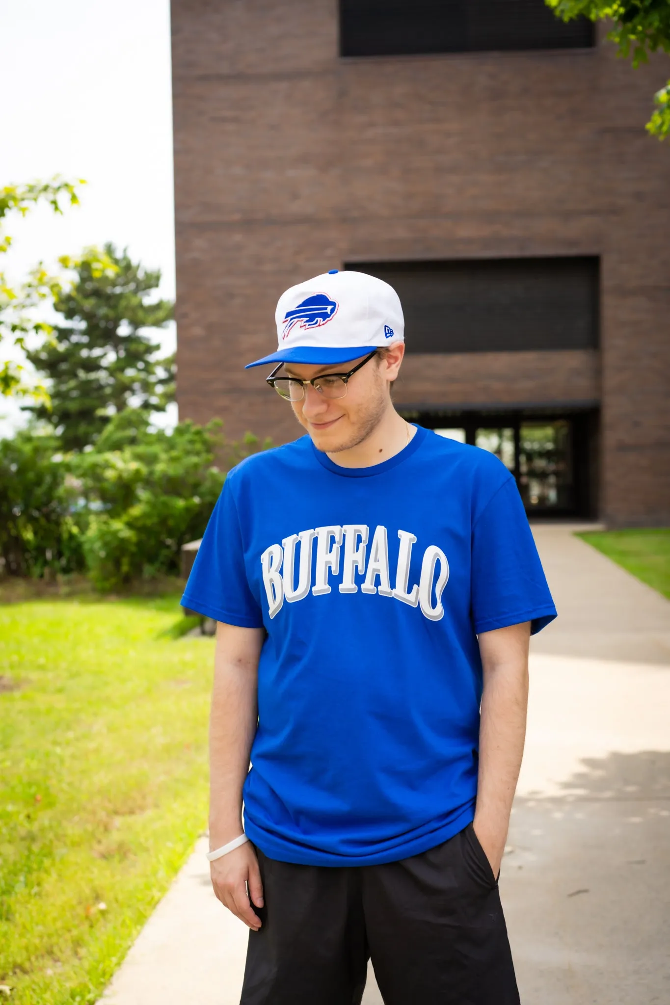 Buffalo Collegiate Style Deep Royal Short Sleeve Shirt