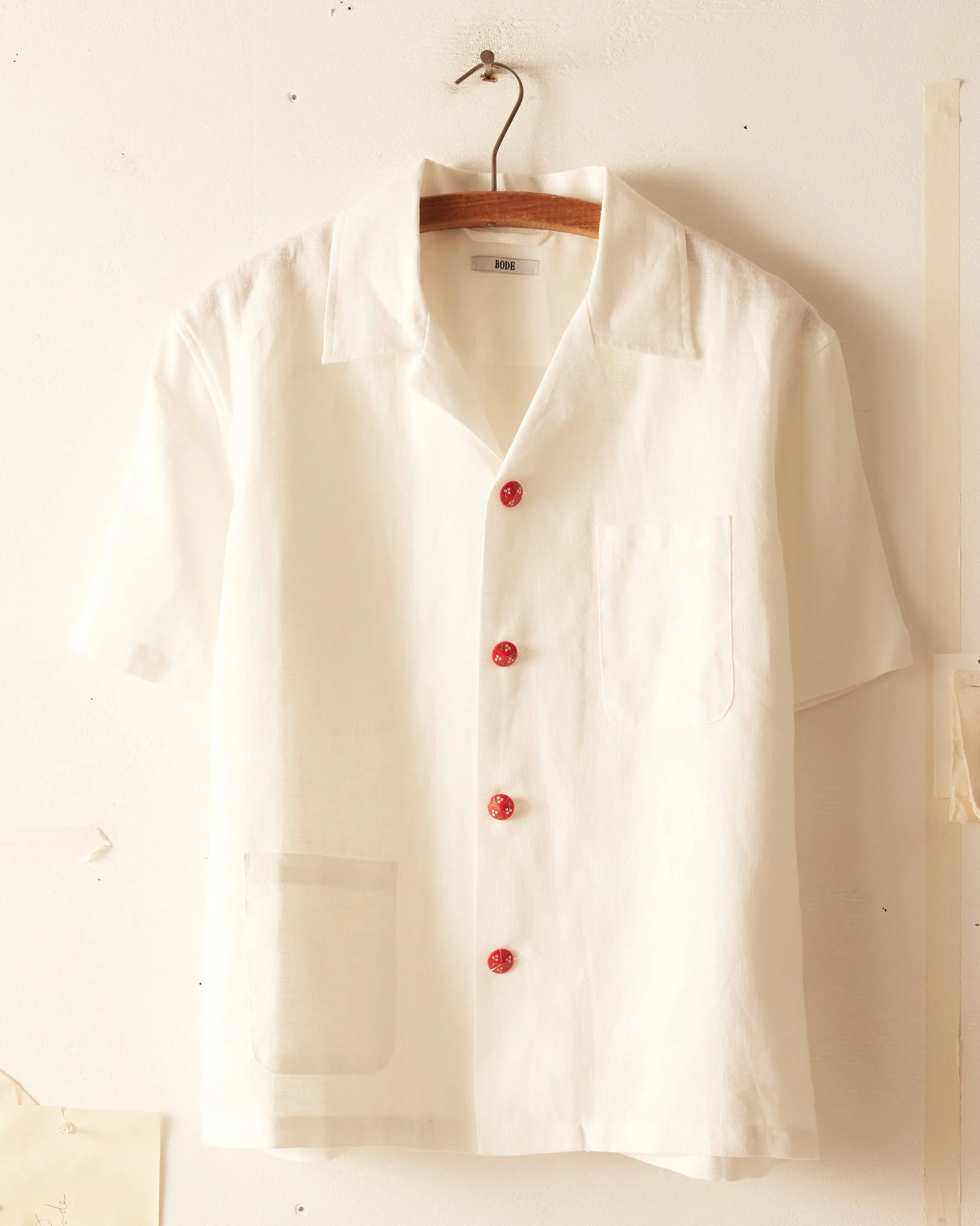 Bulb Flower Button Short Sleeve Shirt