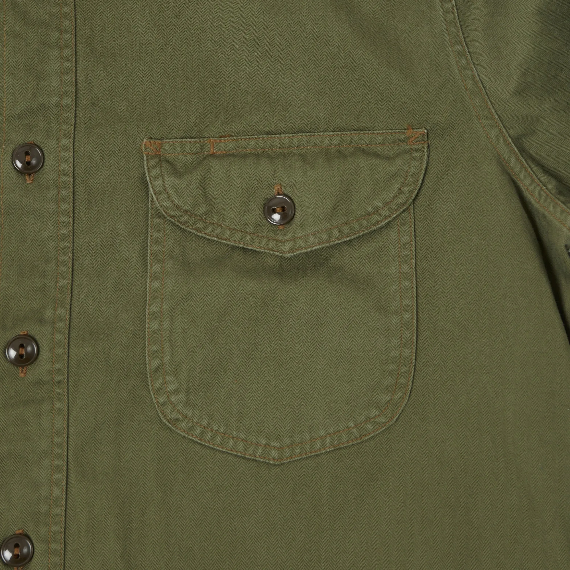 Buzz Rickson's Herringbone Work Shirt - Olive