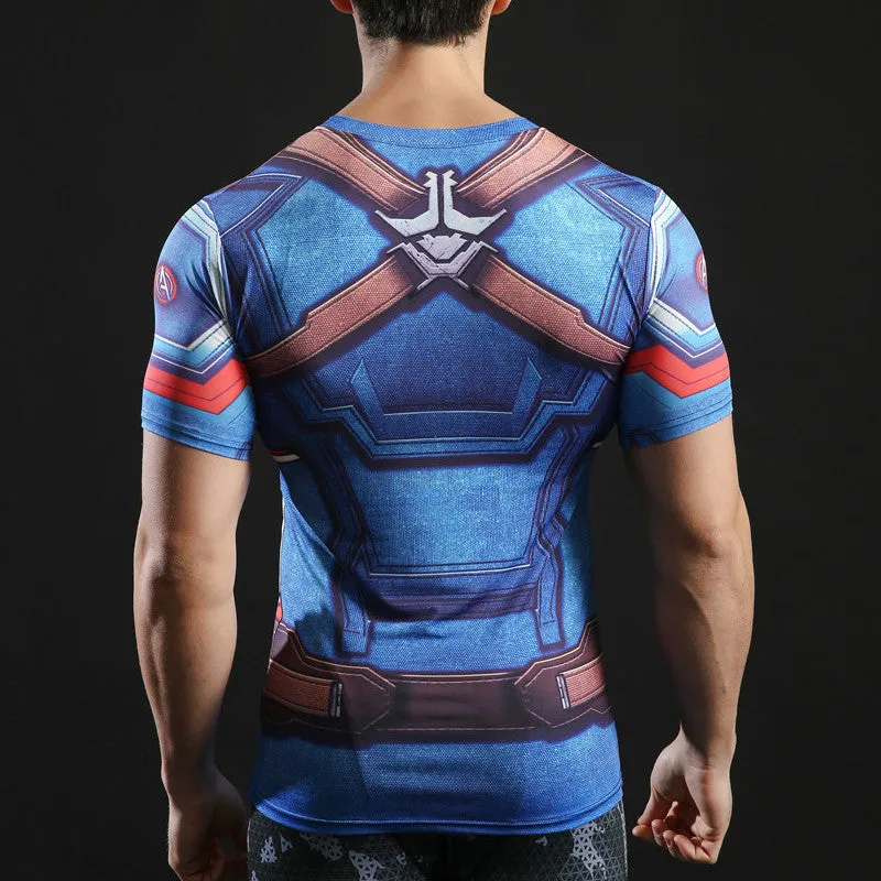 CAPTAIN AMERICA Compression Shirt for Men (Short Sleeve)