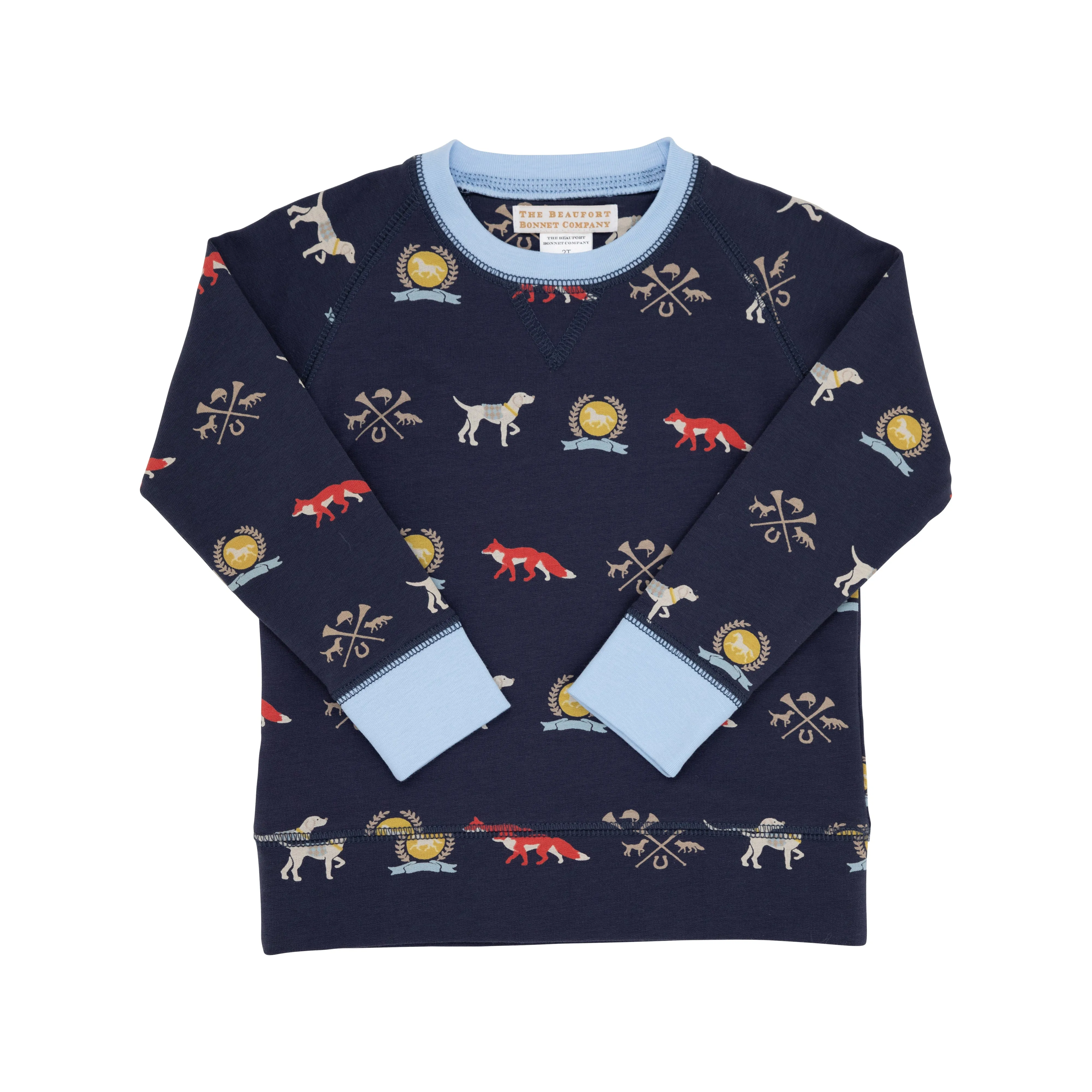 Cassidy Comfy Crewneck (Unisex) - Hyde Park Hunt Club with Beale Street Blue