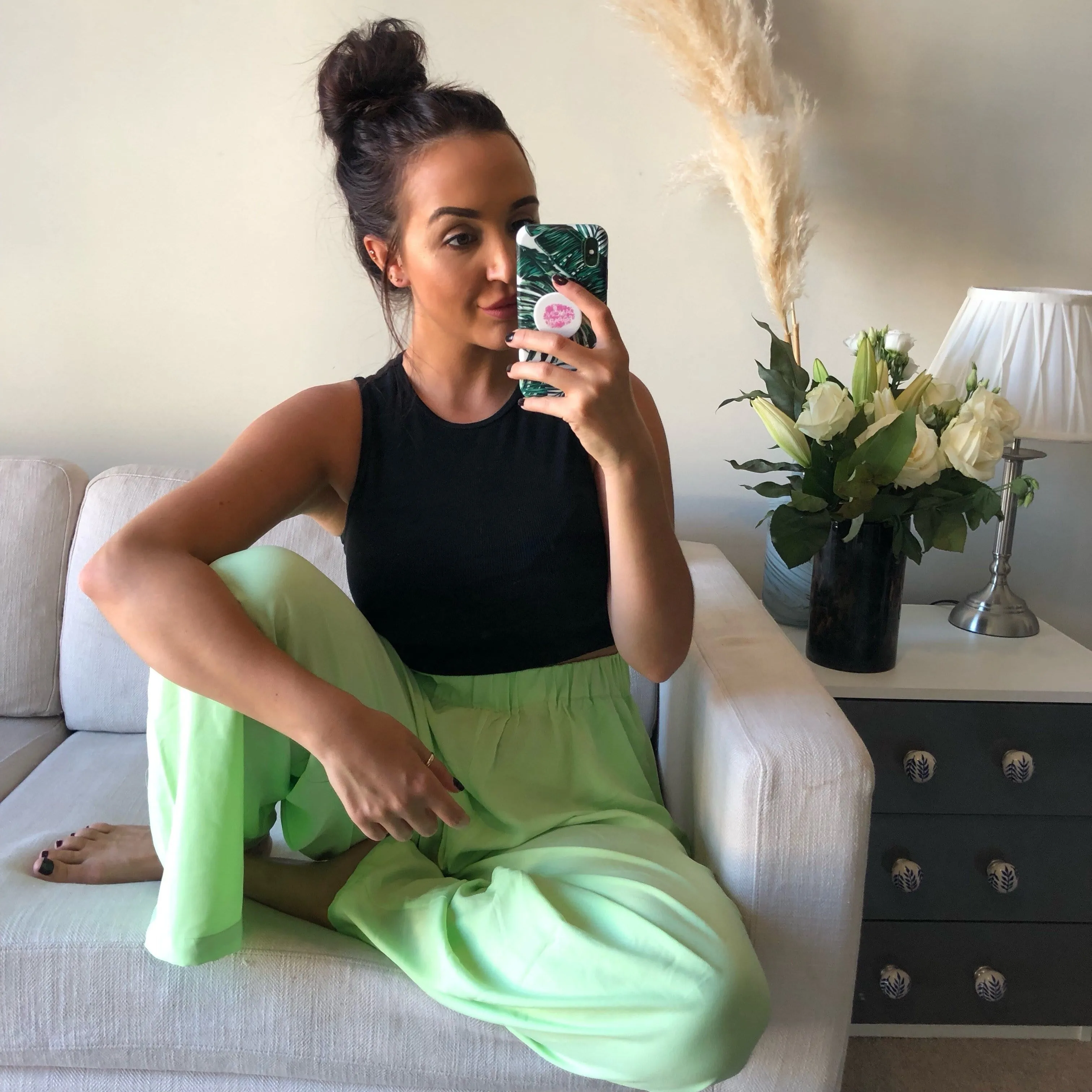 Chinchilla Trousers In Lime