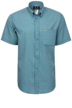 Cinch Arena Flex Button-Front Shirt - Blue Foulard