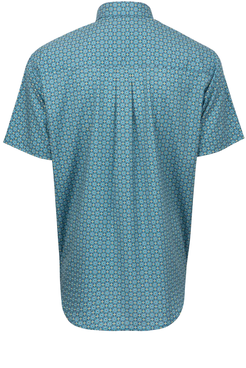 Cinch Arena Flex Button-Front Shirt - Blue Foulard