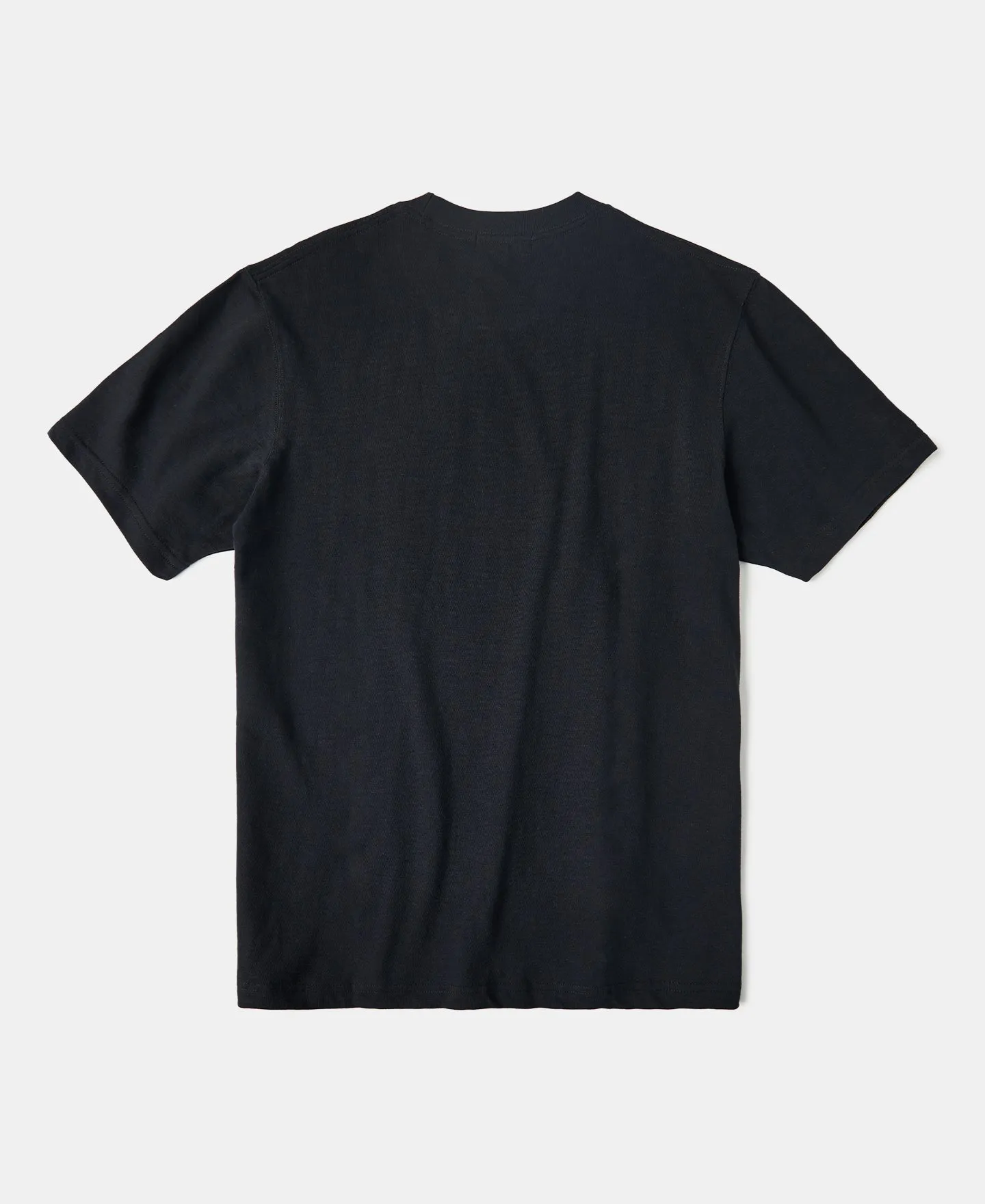 Classic Fit Loopwheel Slub Cotton T-Shirt - Black