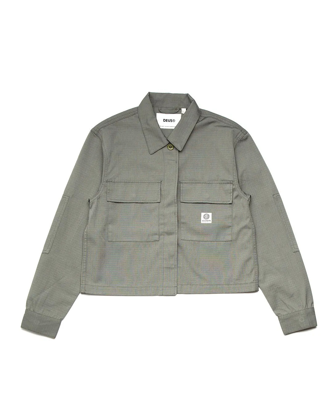 CROPPED BDU SHIRT - AGAVE GREEN