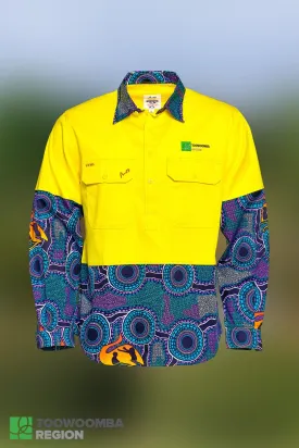 Custom Toowoomba Regional Council Custom Yellow Day Only Hi Vis Work Shirt