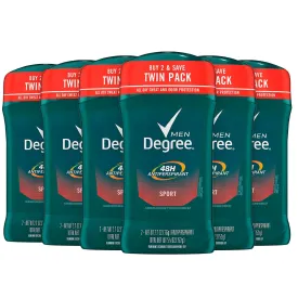 Degree Men Antiperspirant Sport TwinPack Bulk - 2.7 Oz - 6 Pack