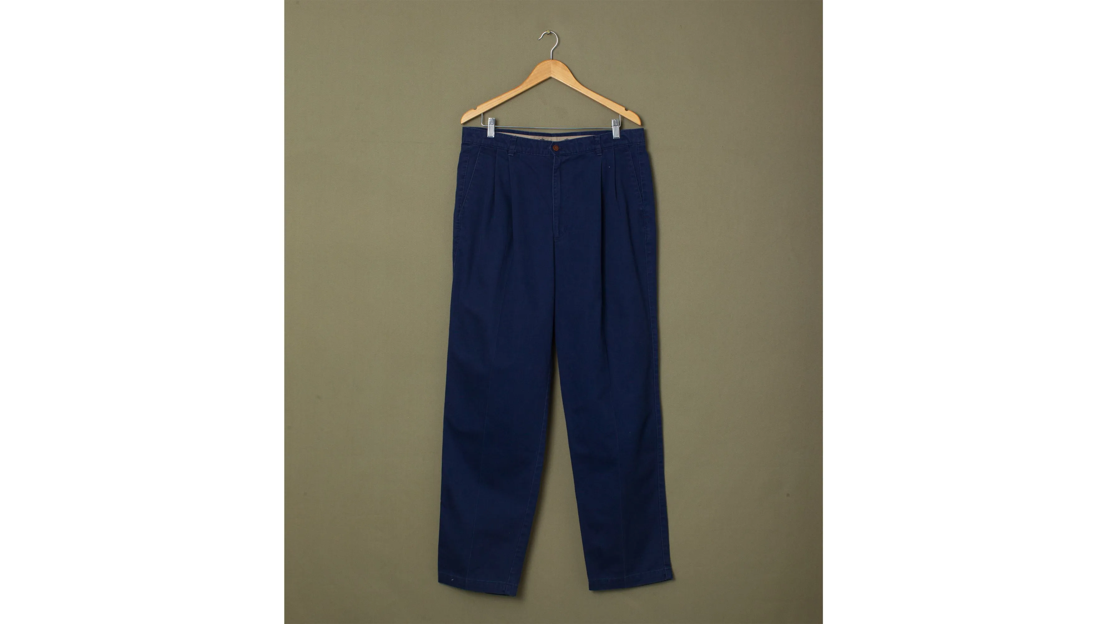 Double Pleated Pants, Relaxed Fit - 36x32