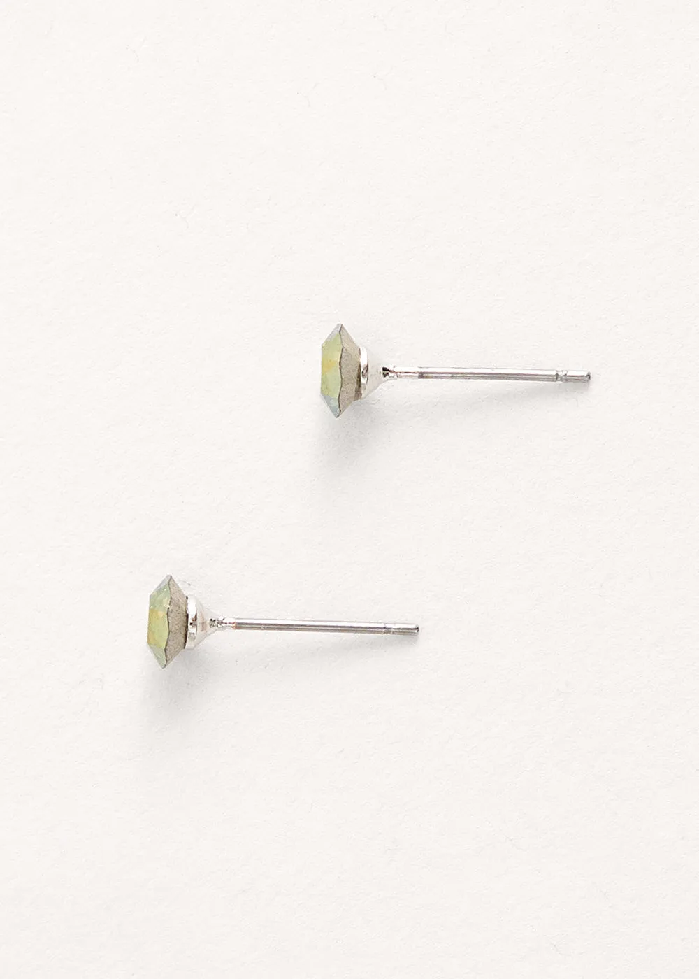 ELSIE CRYSTAL STUD EARRINGS - KHAKI